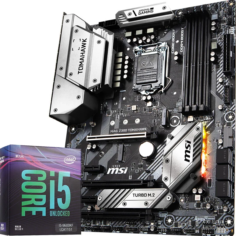 MSI MAG Z390 TOMAHAWK + Intel Core I5 9600KF ATXマザーボード コンボ